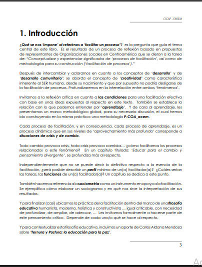 Captura-Procesos de facilitación